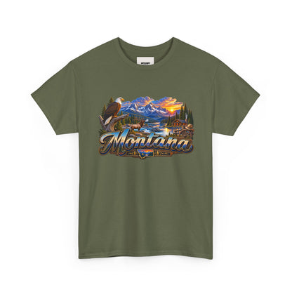 Montana Scenic T-Shirt – Vintage Mountain Lake Graphic Tee