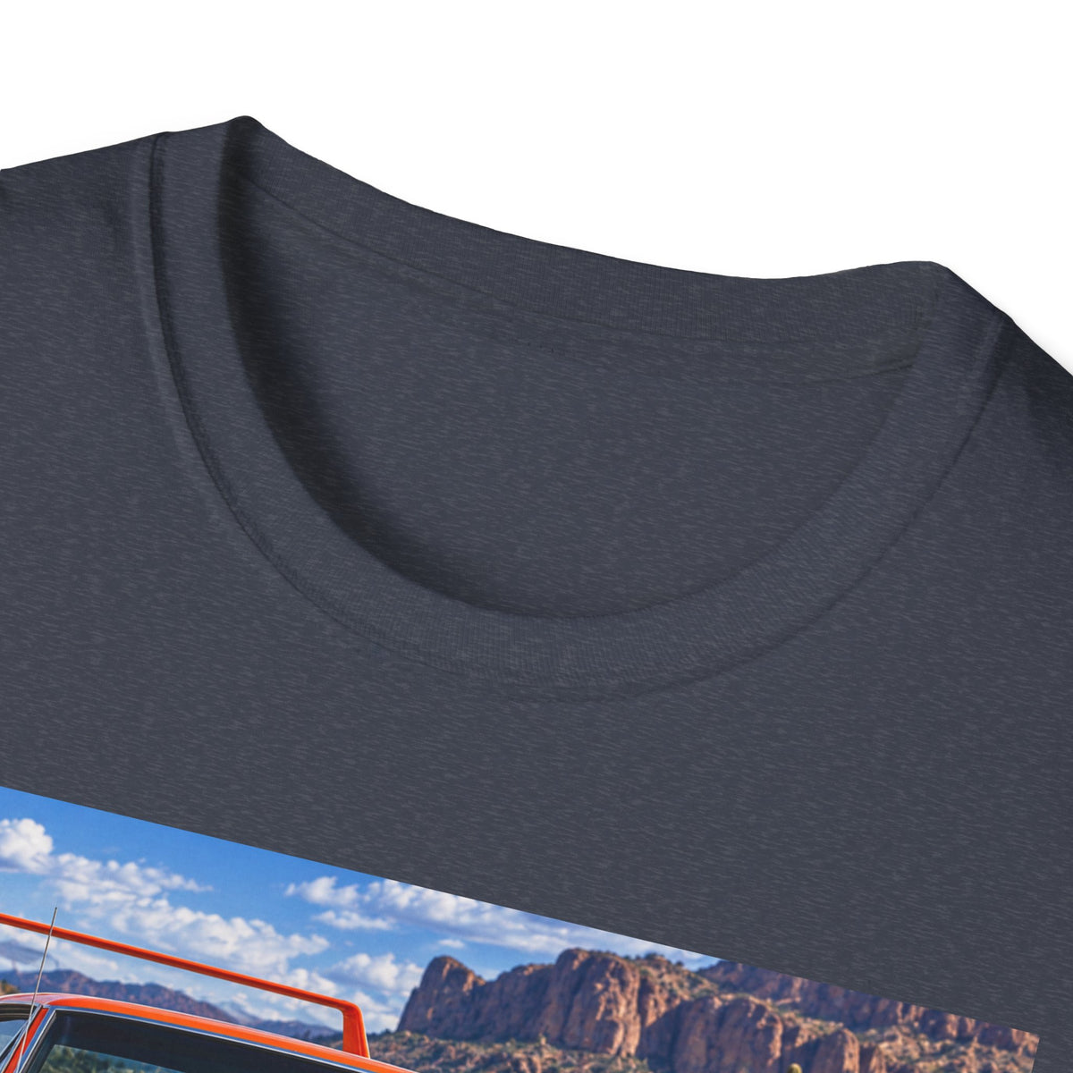 Classic Orange Muscle Car T-Shirt — Route 66 Roadtrip Tee