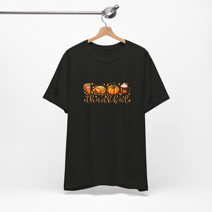 Thankful Harvest Tee — Thanksgiving Pumpkin & Pie Fall Shirt