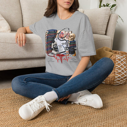 Medical Student Study Stack T‑Shirt — Anatomy, Physiology & USMLE Prep Design