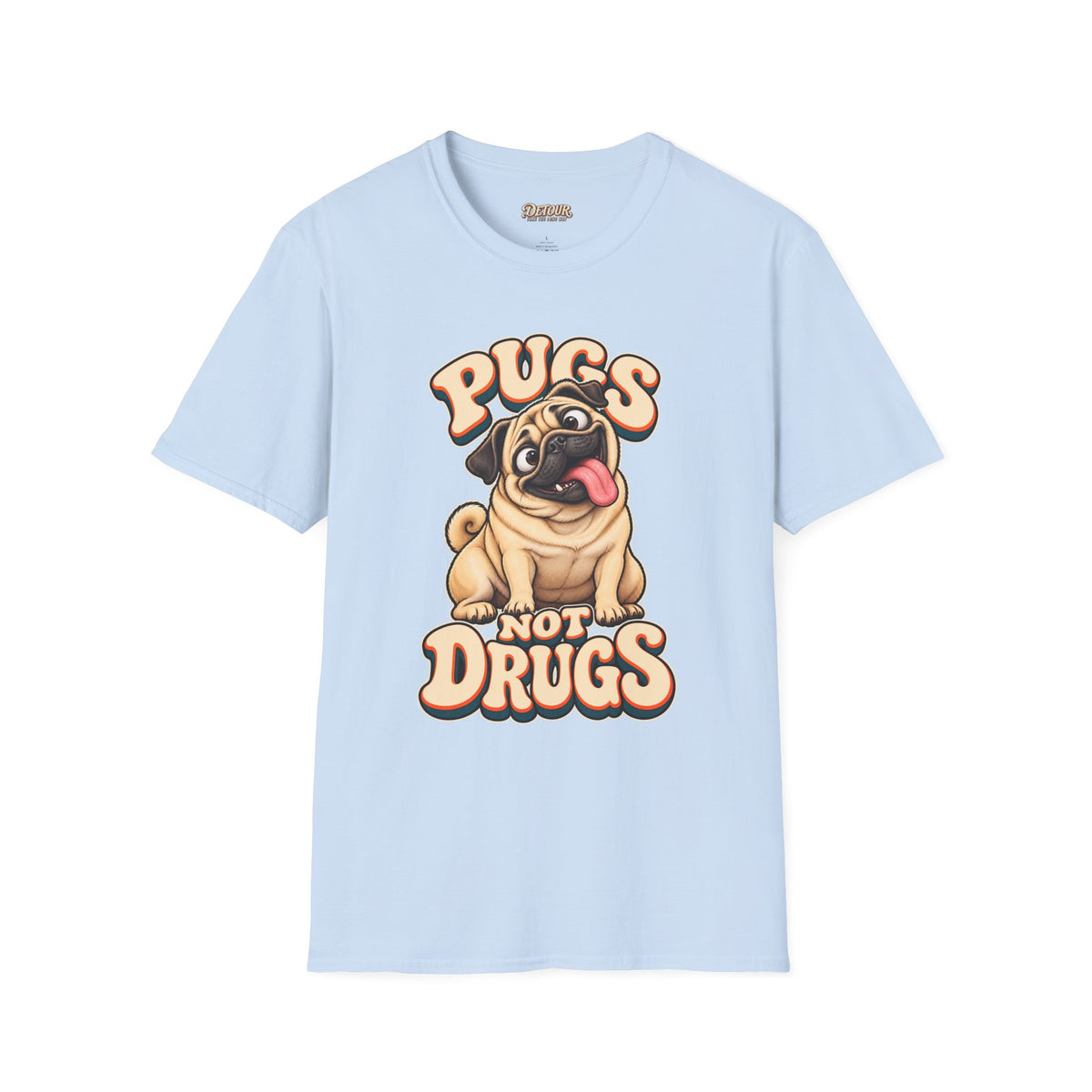 Pugs Not Drugs Funny Pug T-Shirt