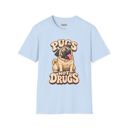 Pugs Not Drugs Funny Pug T-Shirt