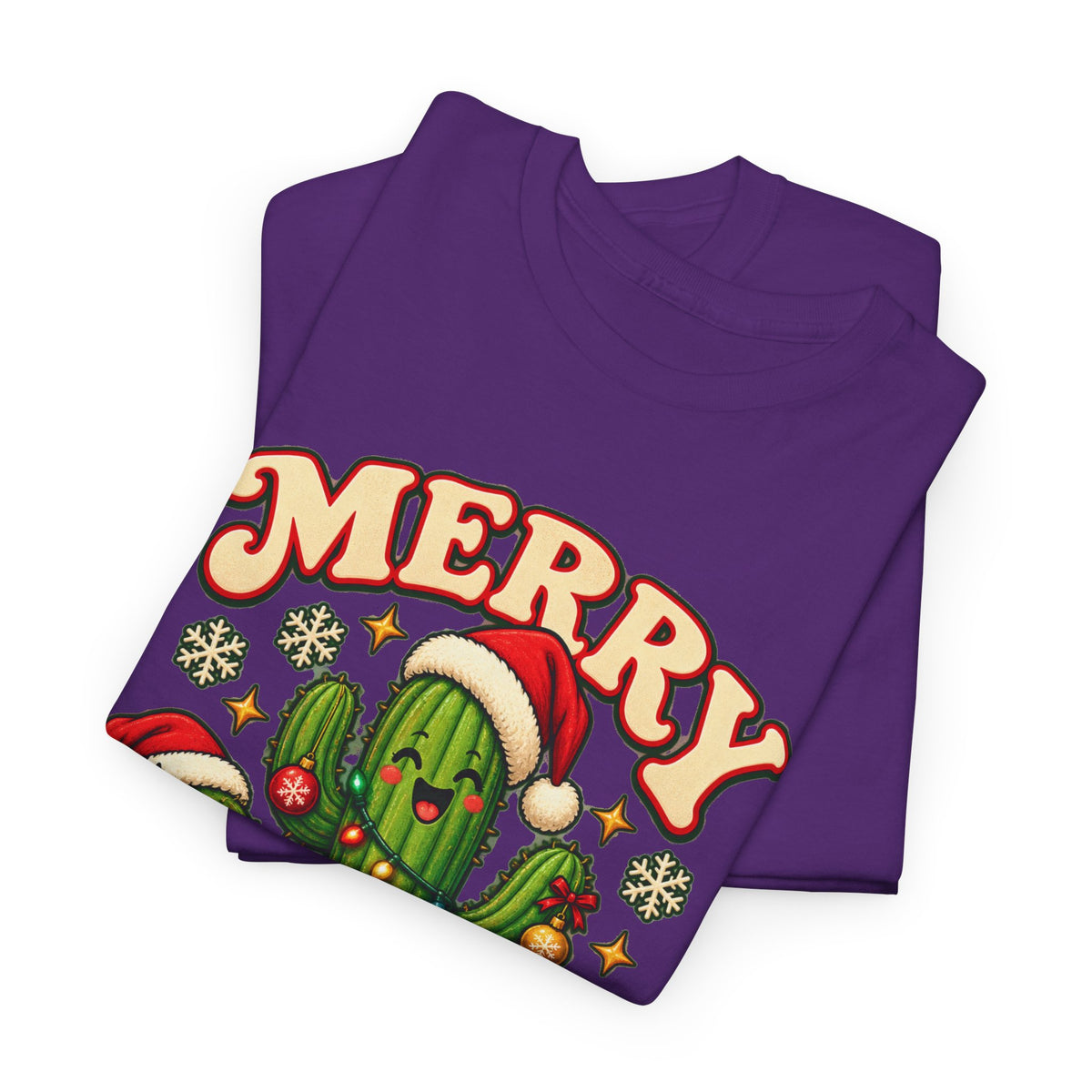 Merry Cactus Christmas Tee — Festive Holiday Cactus Shirt