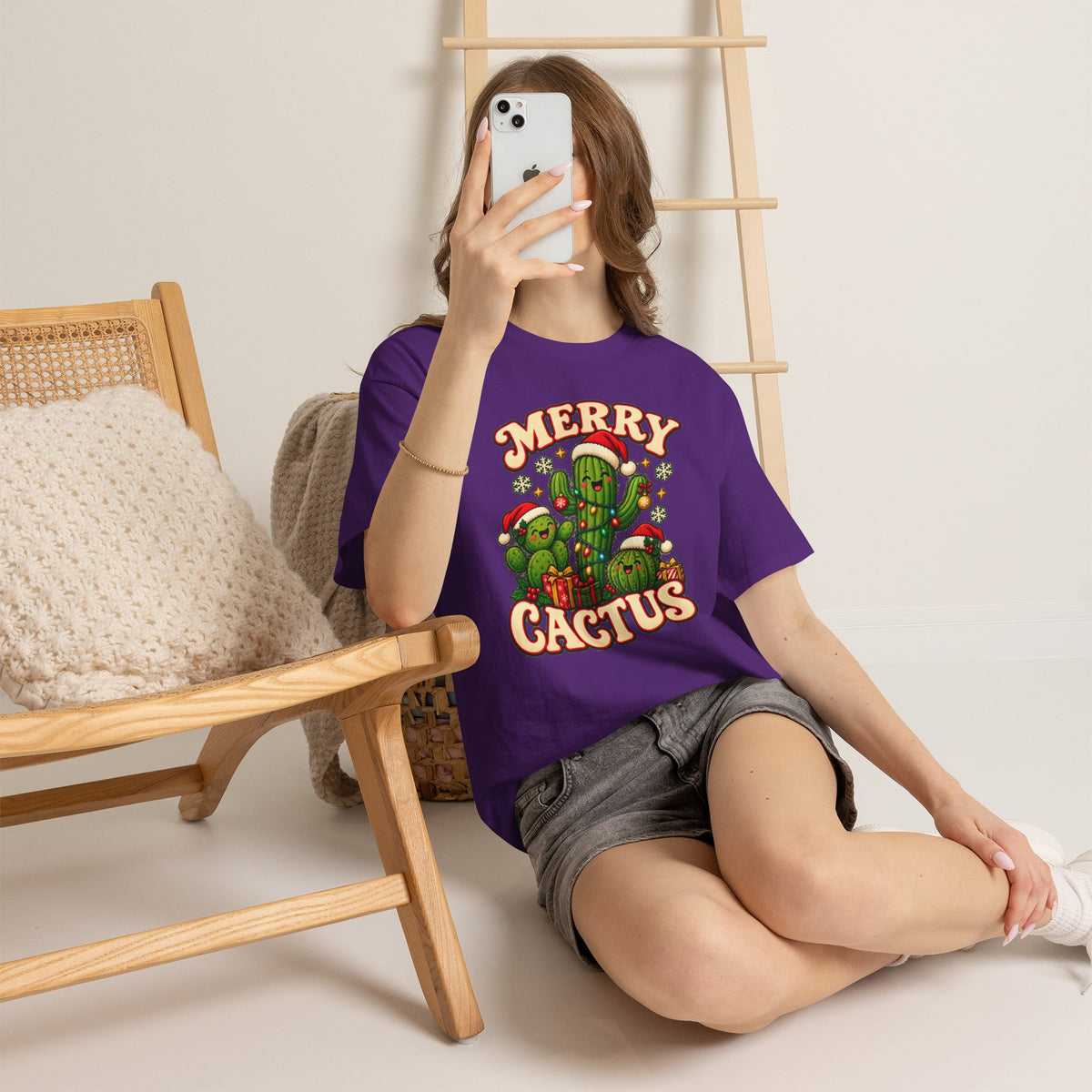 Merry Cactus Christmas Tee — Festive Holiday Cactus Shirt