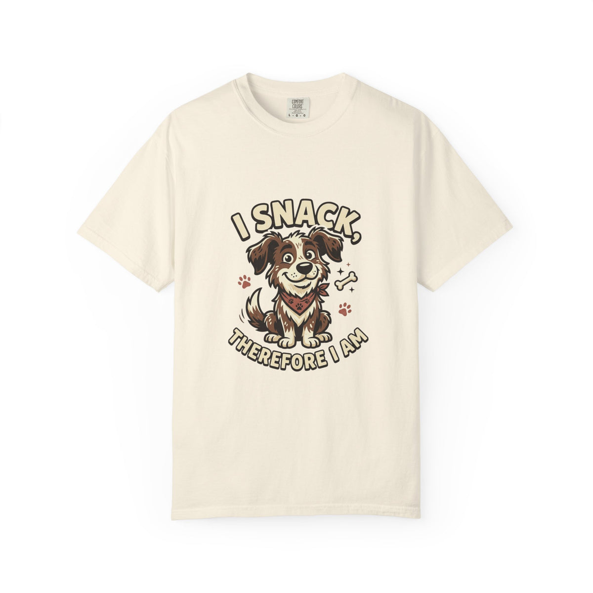 I Snack Therefore I Am Dog T-Shirt