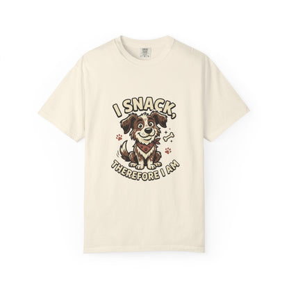 I Snack Therefore I Am Dog T-Shirt