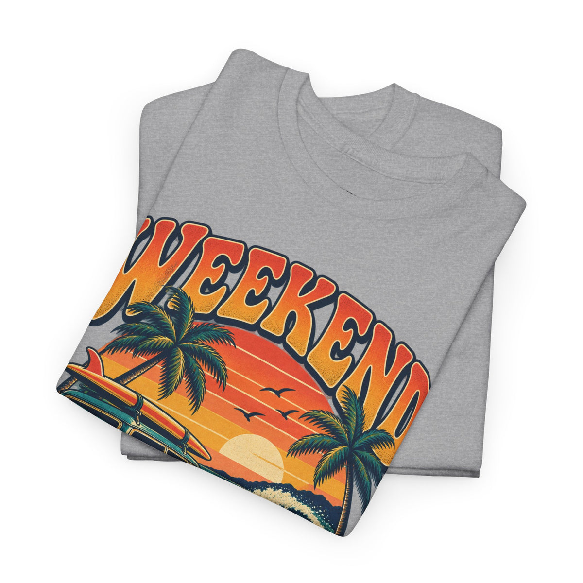 Weekend State of Mind Tee – Retro Surf Van Sunset T-Shirt