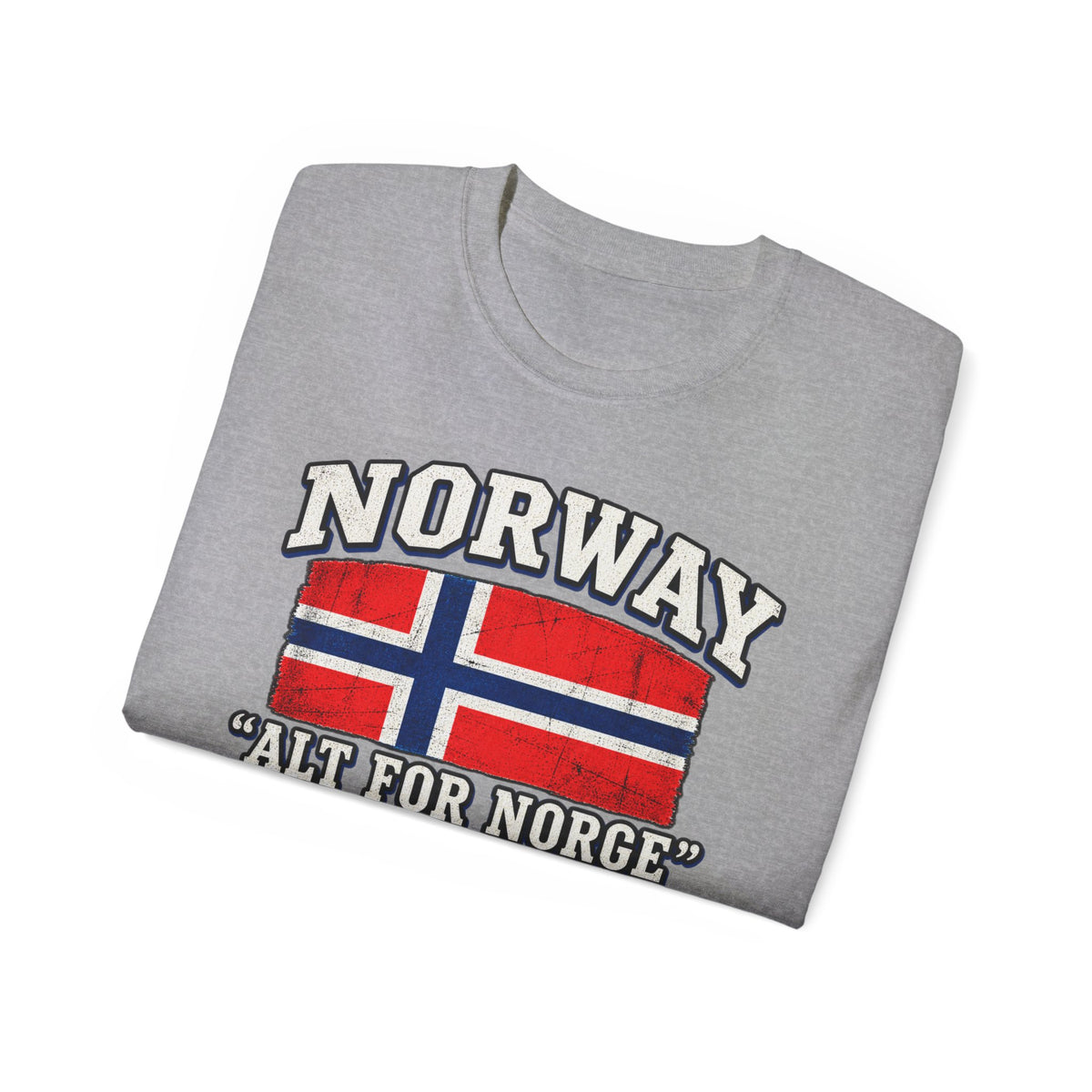 Norway Flag Viking Ship T‑Shirt — "Alt For Norge" Patriotic Tee