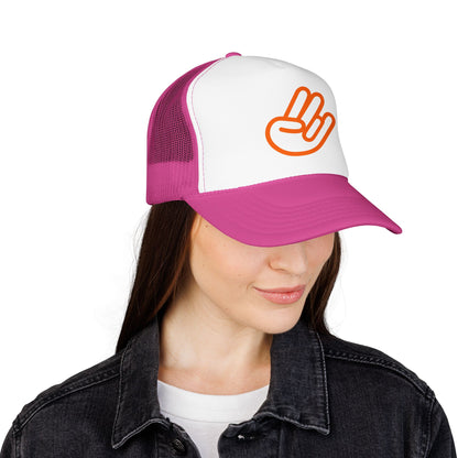 Shocker Foam Trucker Hat — Retro Orange Surf Vibe Mesh Cap