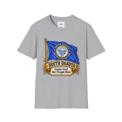 South Dakota Flag T‑Shirt — "Under God the People Rule" State Pride Tee