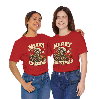 Merry Christmas Raccoon Tee