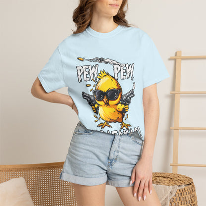 Pew Pew Madafakas Funny Duck Graphic T-Shirt