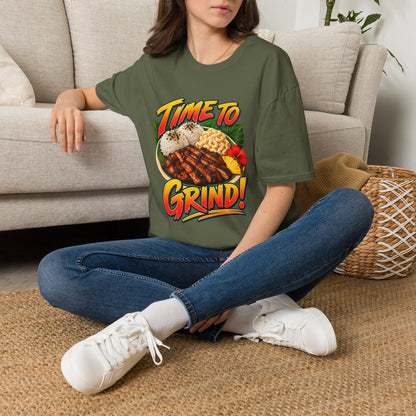 Time To Grind T-Shirt — Hawaiian Plate BBQ Graphic Tee