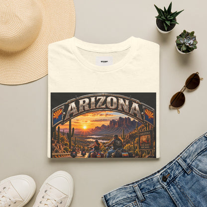 Arizona Bike Week Sunset T-Shirt — Vintage Motorcycle Desert Road Tee