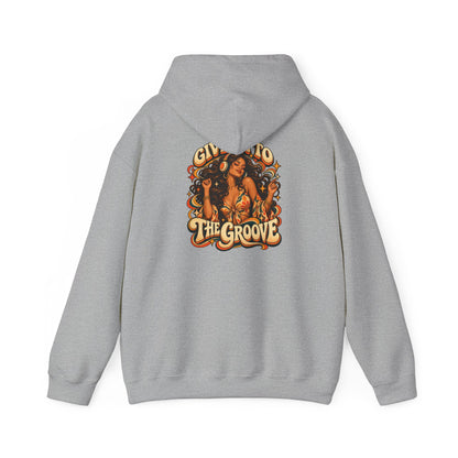 Hoodie — Give Into The Groove Retro Disco Graphic Hoodie