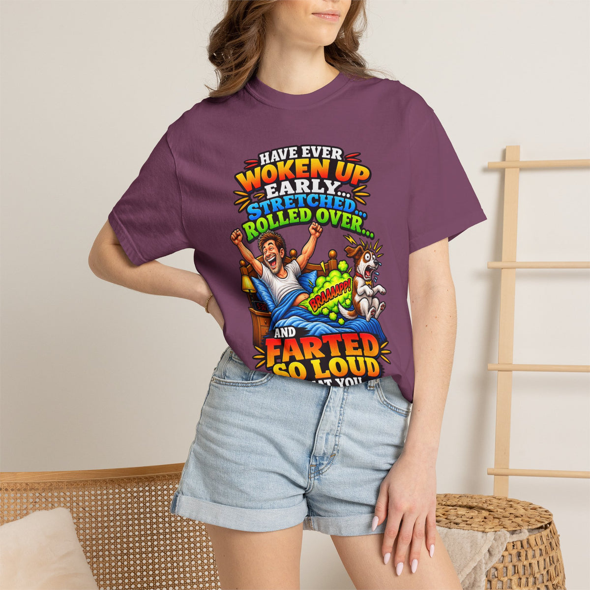 Funny Fart Joke T-Shirt — "Have Ever Woken Up...and Farted So Loud" Graphic Tee
