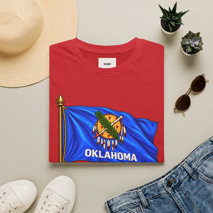 Oklahoma Flag T-Shirt — State Pride Tee with 'Oklahoma' & Seal