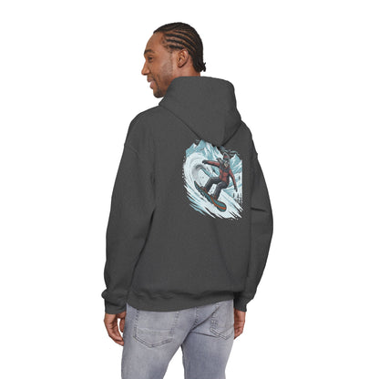 Snowboarding Hoodie – "Snowboarding Life" Graphic Pullover with Backboarder Illustration