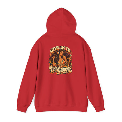 Hoodie — Give Into The Groove Retro Disco Graphic Hoodie