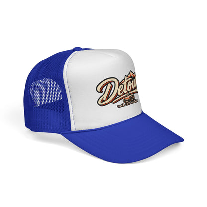 Detour Trucker Hat — Vintage Road Trip Mesh Cap