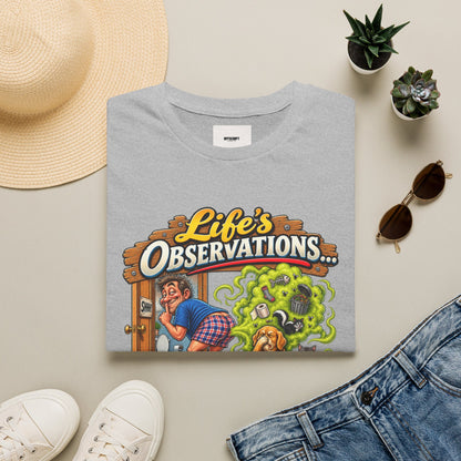 T-Shirt — Life’s Observations Funny Graphic Tee ("Your Farts Don’t Smell Like Sunshine & Rainbows")