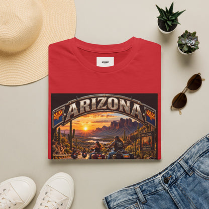 Arizona Bike Week Sunset T-Shirt — Vintage Motorcycle Desert Road Tee