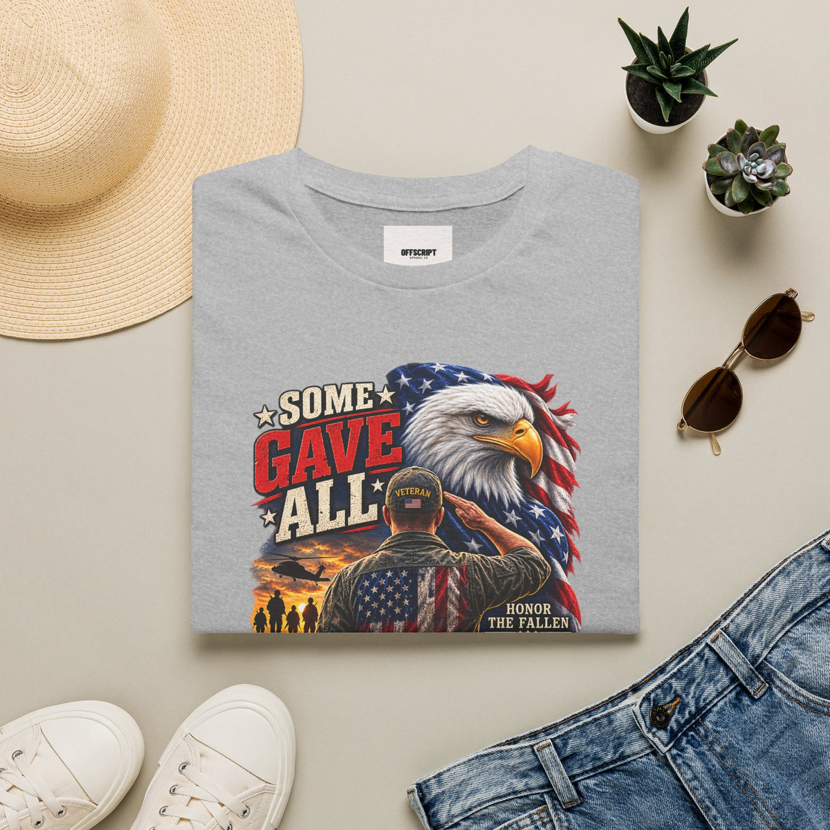 Some Gave All Eagle T-Shirt — Veteran Memorial Patriot Tee
