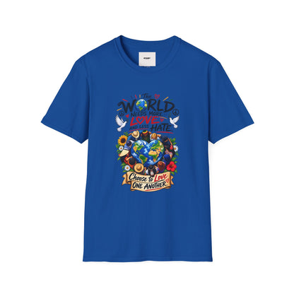 Love Over Hate T‑Shirt — "The World Needs More Love and Less Hate" Graphic Tee