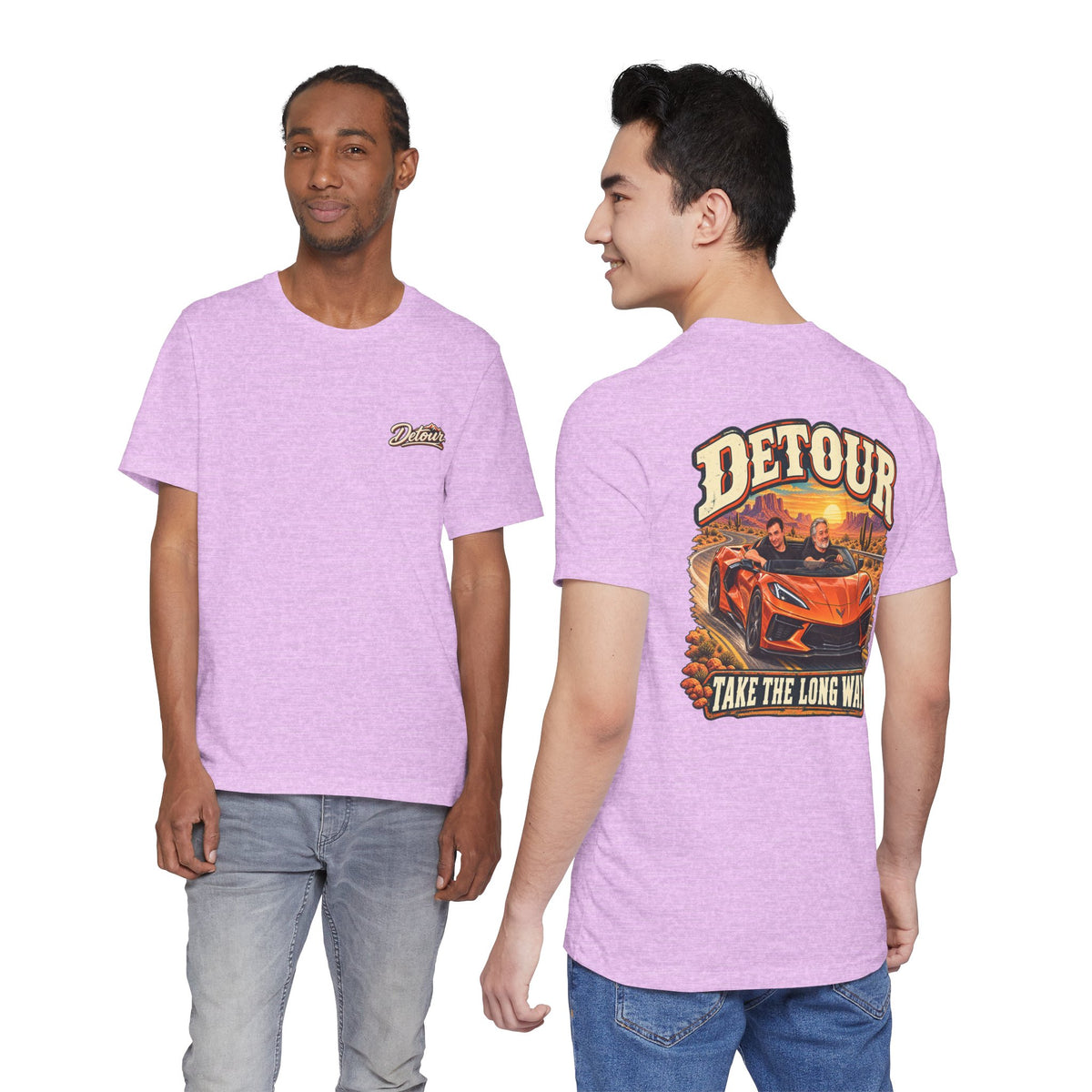 Detour Graphic Tee — 'Detour: Take the Long Way' Vintage Road Trip T‑Shirt