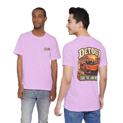 Detour Graphic Tee — 'Detour: Take the Long Way' Vintage Road Trip T‑Shirt