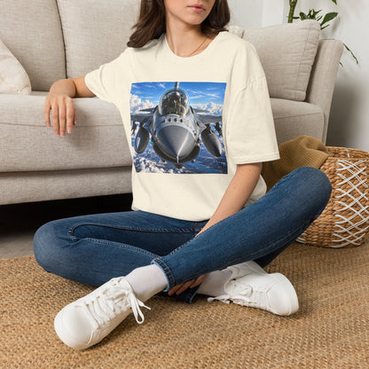 Fighter Jet Front View Tee — Military Aviation Pilot T-Shirt