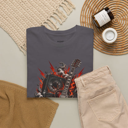 Electric Skull Guitar T‑Shirt — Rock & Metal Graphic Tee for Musicians and Fans