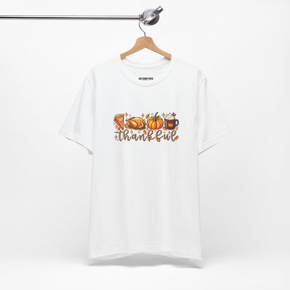 Thankful Harvest Tee — Thanksgiving Pumpkin & Pie Fall Shirt