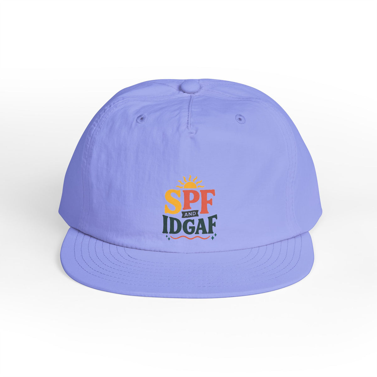 SPF IDGAF Surf Cap | Retro Sun Typography Hat