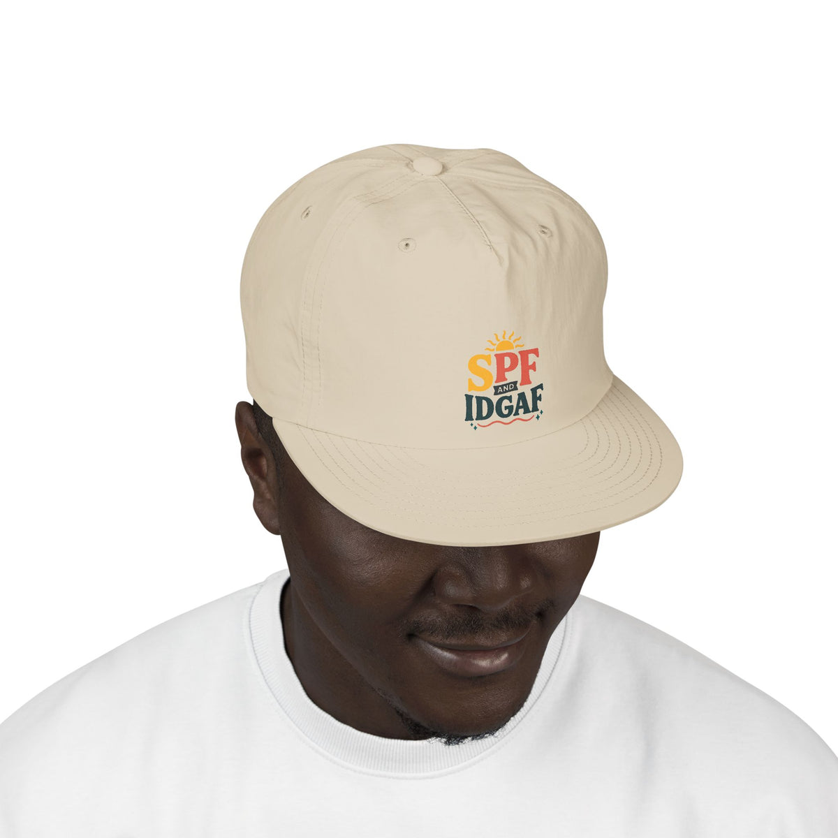 SPF IDGAF Surf Cap | Retro Sun Typography Hat