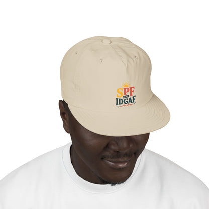 SPF IDGAF Surf Cap | Retro Sun Typography Hat