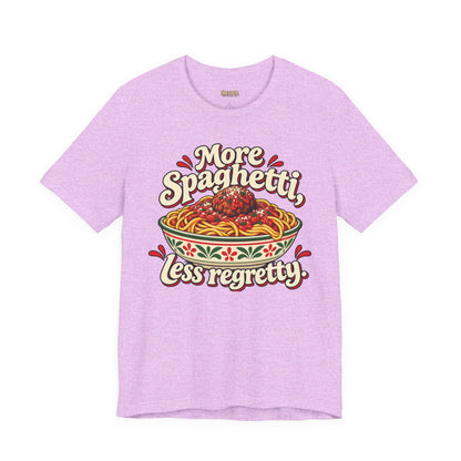 More Spaghetti Less Regretti Foodie Graphic Tee