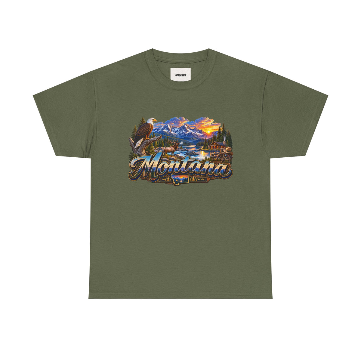 Montana Scenic T-Shirt – Vintage Mountain Lake Graphic Tee