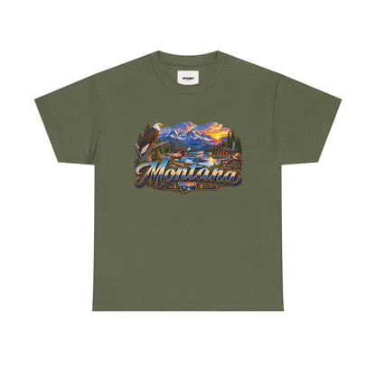 Montana Scenic T-Shirt – Vintage Mountain Lake Graphic Tee