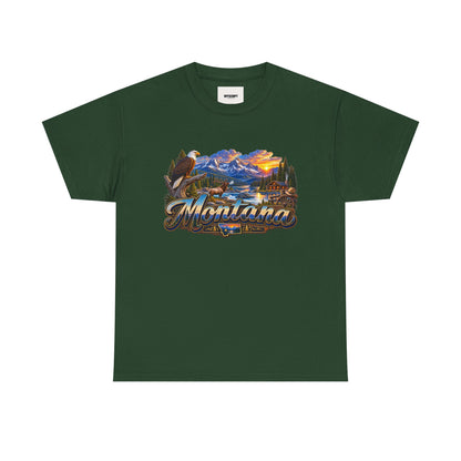 Montana Scenic T-Shirt – Vintage Mountain Lake Graphic Tee