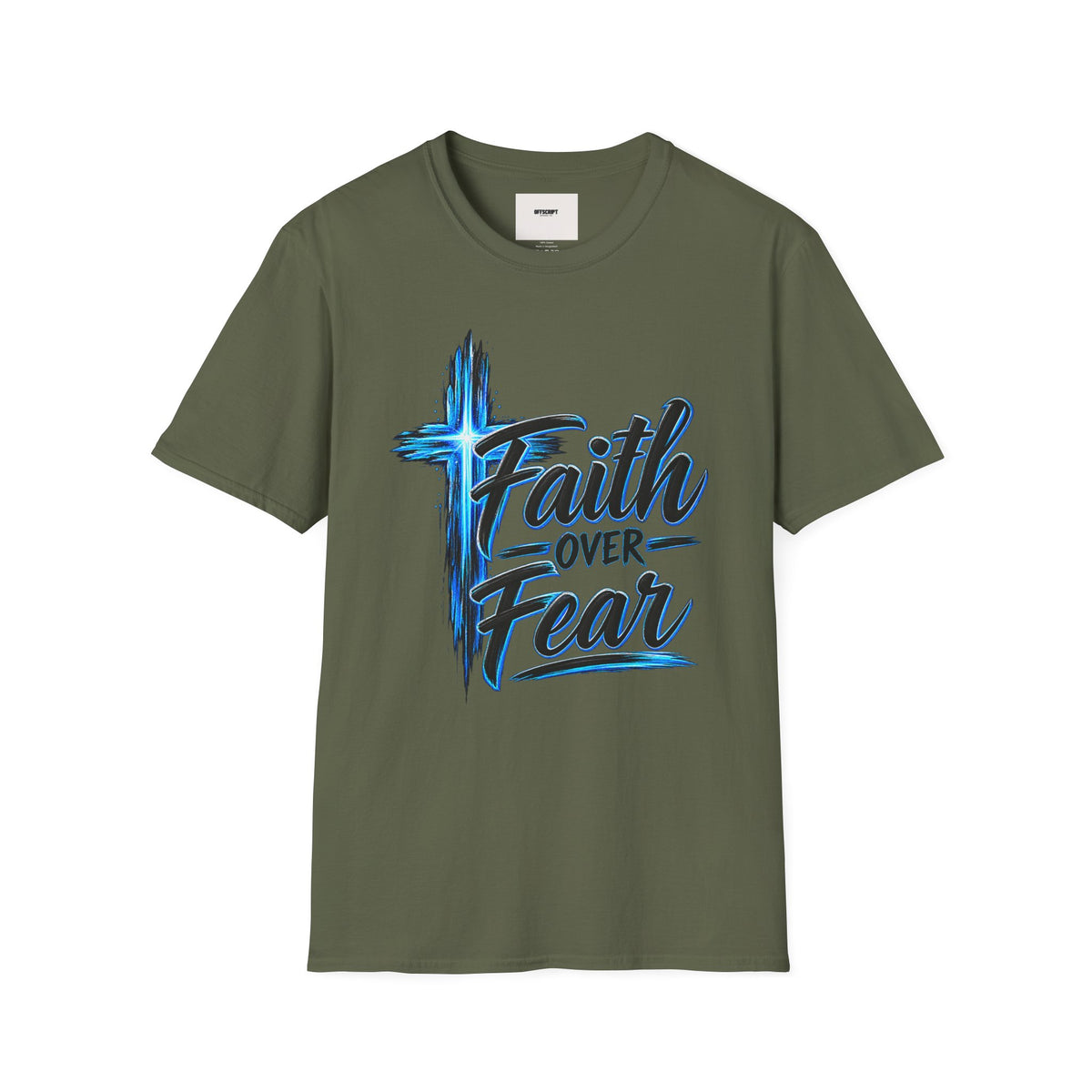 Faith Over Fear T‑Shirt — Christian Cross Inspirational Graphic Tee