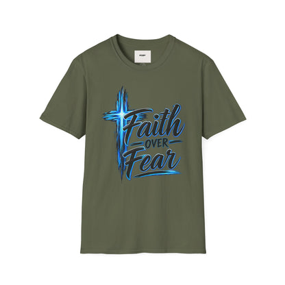 Faith Over Fear T‑Shirt — Christian Cross Inspirational Graphic Tee