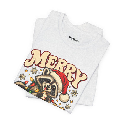 Merry Christmas Raccoon Tee