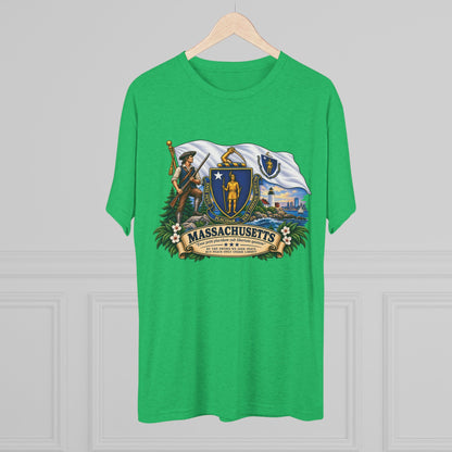 Massachusetts State Flag T‑Shirt — Vintage Coat of Arms Tee