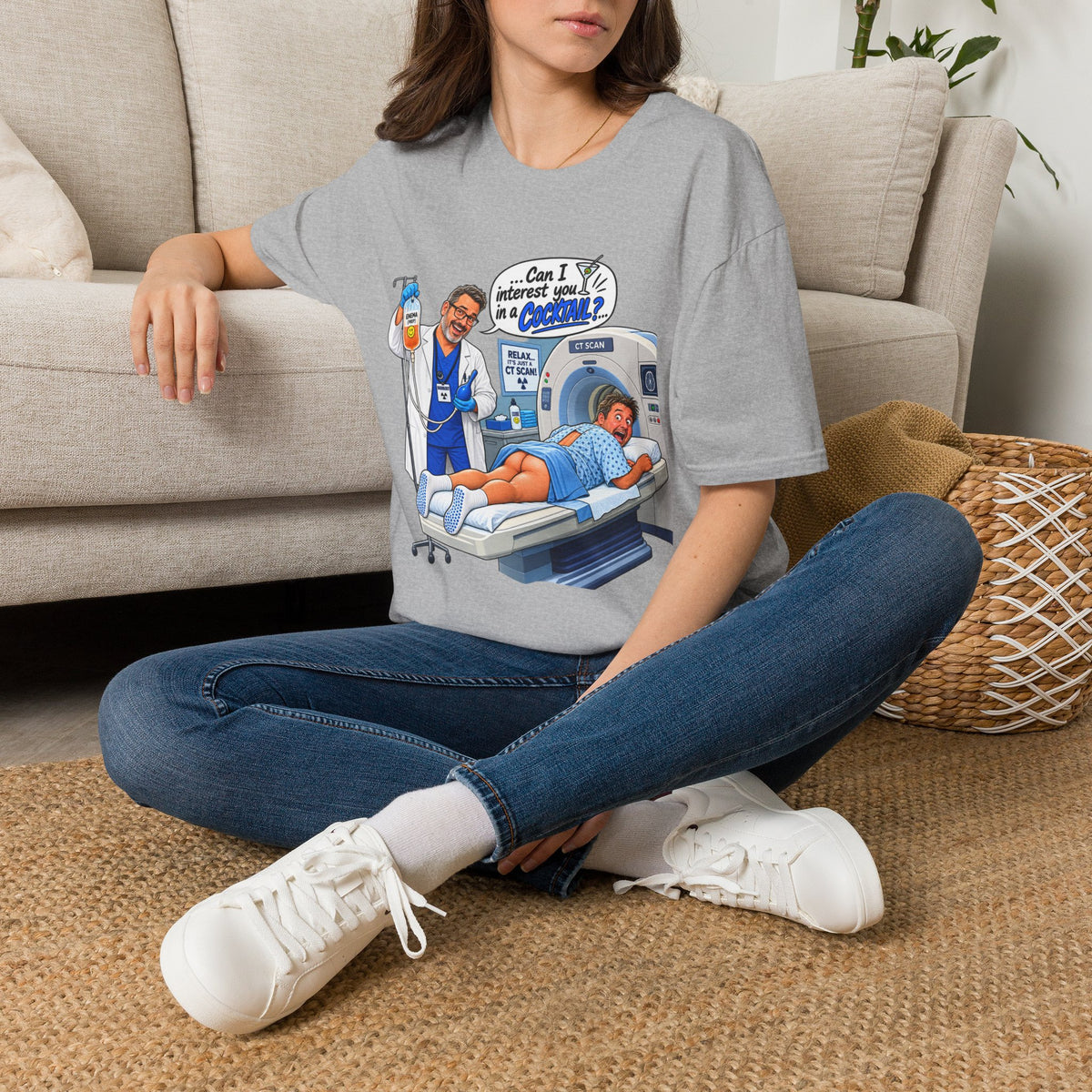CT Tech T-Shirt — Funny ‘Can I Interest You in a Cocktail?’ Radiology Shirt