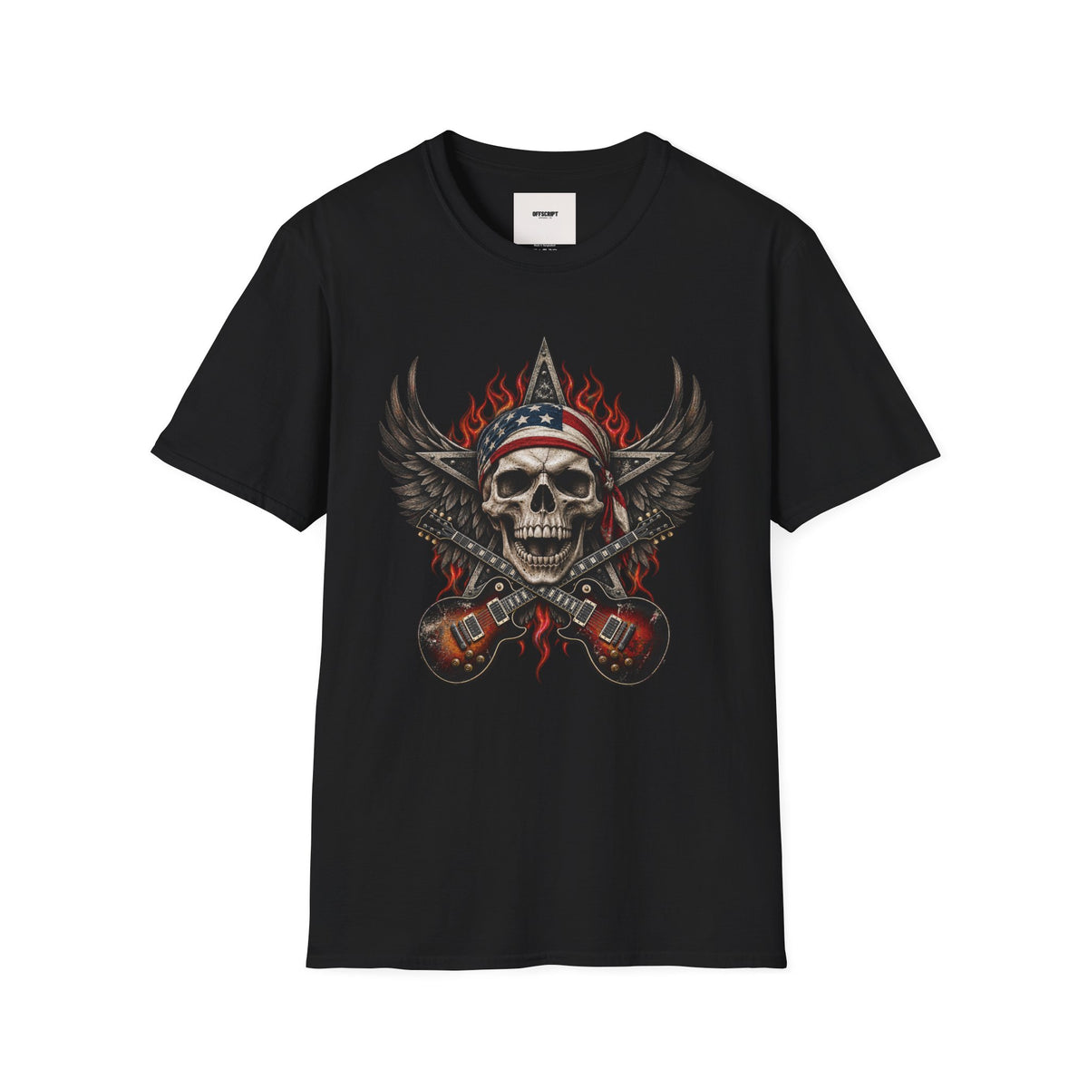 Skull & Wings T‑Shirt — American Rebel Rocker Graphic Tee