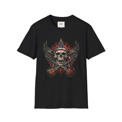 Skull & Wings T‑Shirt — American Rebel Rocker Graphic Tee