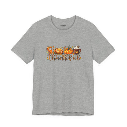 Thankful Harvest Tee — Thanksgiving Pumpkin & Pie Fall Shirt