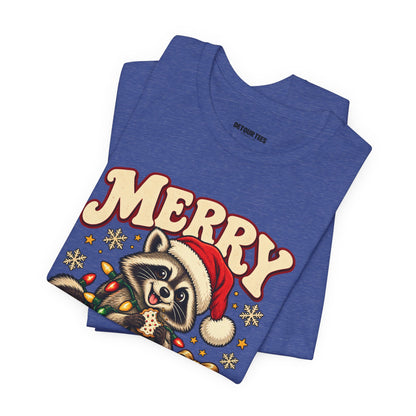 Merry Christmas Raccoon Tee