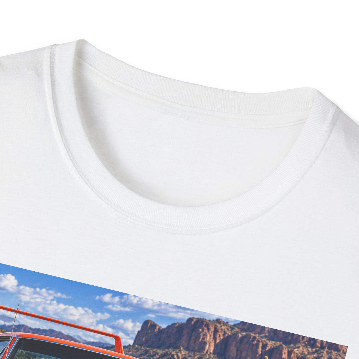 Classic Orange Muscle Car T-Shirt — Route 66 Roadtrip Tee